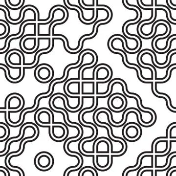 Seamless vintage pattern. Lines on white background Illustrazione stock