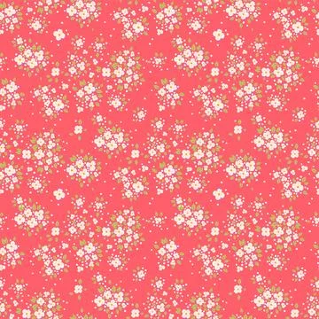 Seamless vintage pattern. Small on a pink background. Vector texture. Fashion Stock Illustration