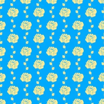 Seamless vintage patterns of roses Stock Illustration