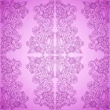 Seamless Vintage Pink Pattern Stock Illustration