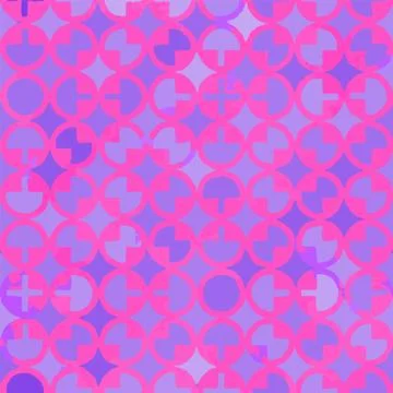 Seamless vintage shapes pattern vector for decoration. Pink texture design Stock Illustration