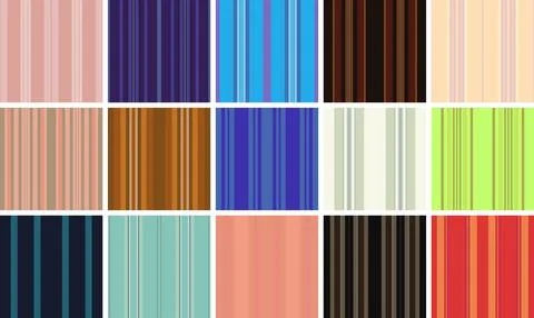 Seamless vintage striped vector patterns for professional design use. Ideal.. イラスト素材