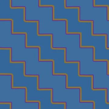 Seamless vintage zigzag shapes pattern vector for decoration. Texture design Illustrazione stock