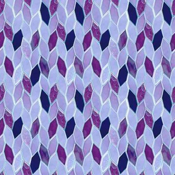 Seamless Violet pattern made of precious shiny tiles, ceramic Illustrazione stock