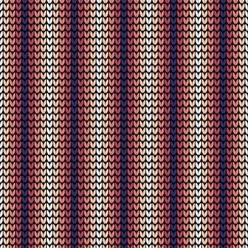 Seamless violet vertical knitting pattern Stock Illustration
