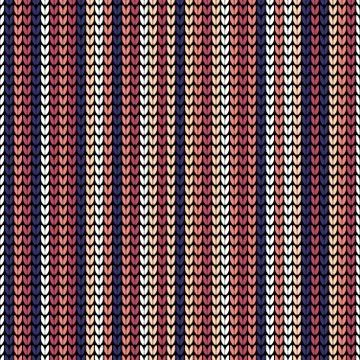 Seamless violet vertical lines knitting pattern Stock Illustration