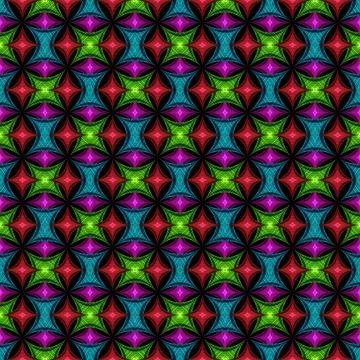 Seamless virtual spectrum royal square geometric fractal shape 3d rendered ar Stock Illustration