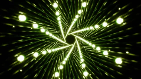 Seamless VJ loop 3d animation geometric green patterns for live concert music Video stock 260922120
