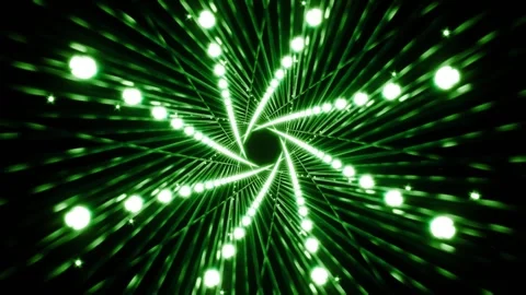 Seamless VJ loop 3d animation geometric green patterns for live concert music Video stock 267559408