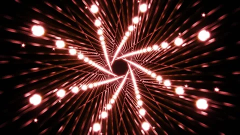 Seamless VJ loop 3d animation geometric magenta patterns for live concert music Video stock 267999681