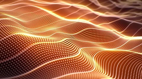 Seamless vj loop background with hot stream of glowing waves Stock Footage 274190805