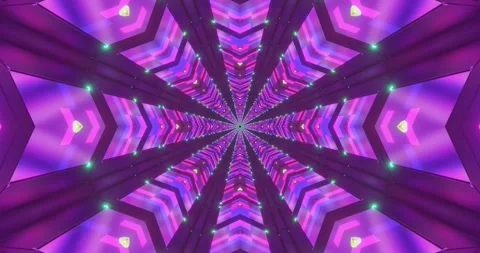 Seamless vj loop screensaver featuring vibrant geometric patterns Stock Footage 315917073