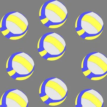 Seamless volleyball pattern Stock Illustration