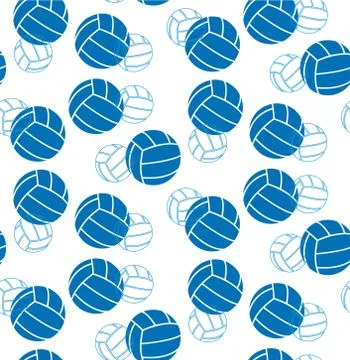 Seamless volleyball pattern Stock Illustration