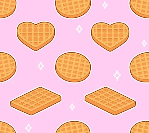 Seamless waffle pattern Stock Illustration