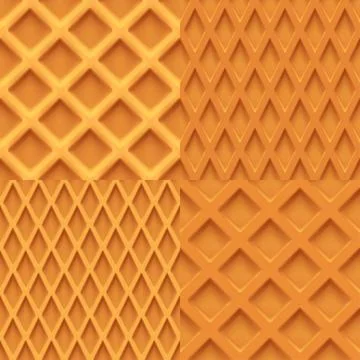 A seamless waffle texture backdrop in set Stock Illustration