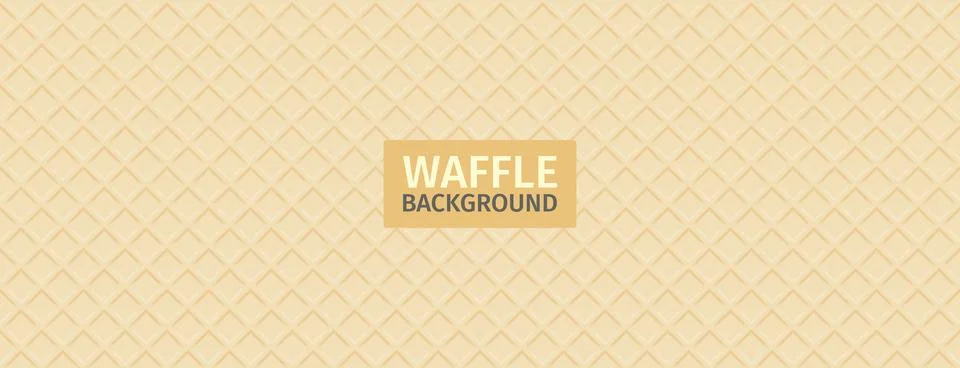 Seamless waffle texture pattern. Crispy wafer background with realistic 3D .. Illustrazione stock