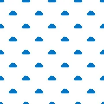 Seamless wallpaper with clouds on white background. Vector illustration Illustrazione stock