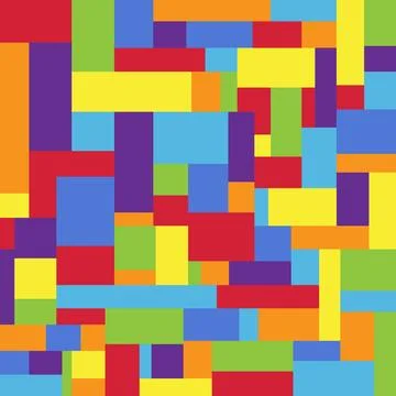 Seamless wallpaper from multi-colored rectangles Illustrazione stock