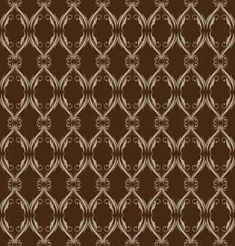 Seamless wallpaper pattern. fabric texture, background floral vector Stock Illustration