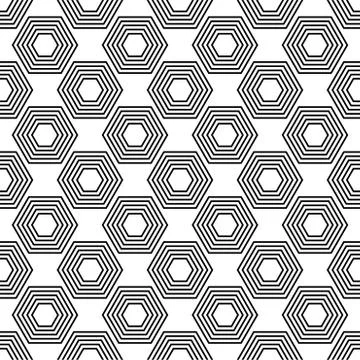 Seamless wallpaper pattern. Geometric background with hexagonal elements 스톡 일러스트