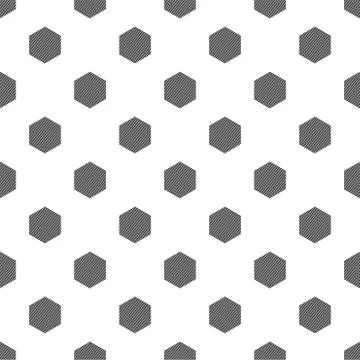 Seamless wallpaper pattern. Geometric background with hexagons of lines Stock Illustration