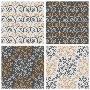 Seamless wallpaper pattern Stock Illustration