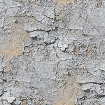 Seamless wallpaper texture of old stone wall with a crack backgr Stock Photos