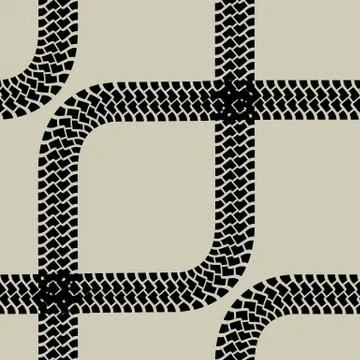 Seamless wallpaper tire tracks pattern illustration vector background Illustrazione stock