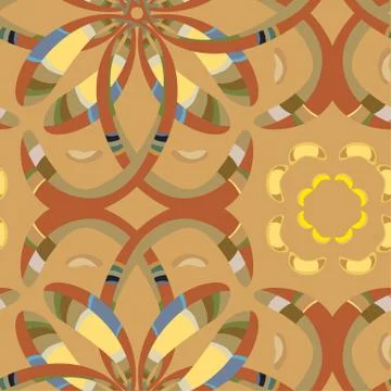 Seamless Warm Florets Stock Illustration