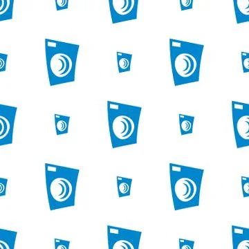 Seamless washing machine pattern Stock Illustration