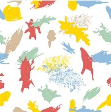 Seamless Water color splash Pattern for Background, Paper Wrap, Banner etc Stock Illustration