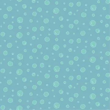 Seamless water pattern with bubbles Stock Illustration