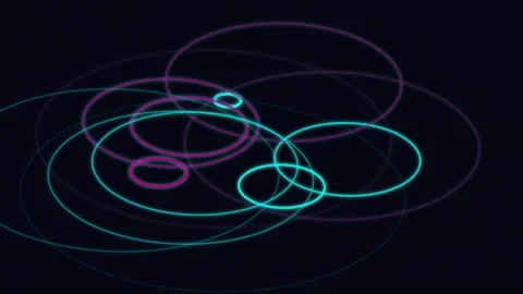 Seamless Water Ripples Loop in Neon Cyber Palette - 4K UHD Stock Footage 340274107