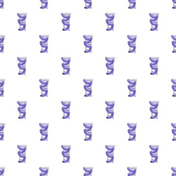 Seamless water slide park pattern with spiral tubes Illustrazione stock