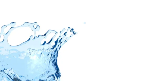 Seamless water splash background in slow motion, alpha included (FULL HD) Stockbeeldmateriaal 38369395