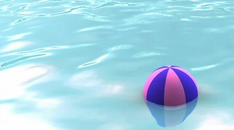 Seamless water surface with beach ball 스톡 동영상 150091