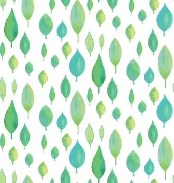 Seamless watercolor leaf pattern イラスト素材