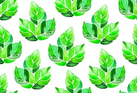 Seamless watercolor pattern background maple leaves 스톡 일러스트