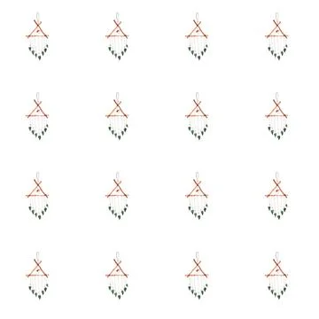 Seamless watercolor pattern boho style. cartoon dream catcher for kids. for Stock Illustration