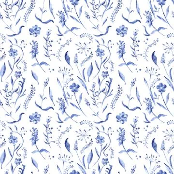 Seamless watercolor pattern Stock Illustration