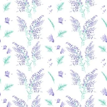 Seamless watercolor pattern Stock Illustration