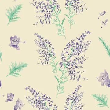 Seamless watercolor pattern Stock Illustration