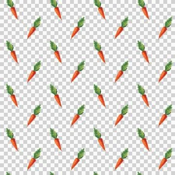Seamless watercolor pattern with vegetables. Stock Illustration