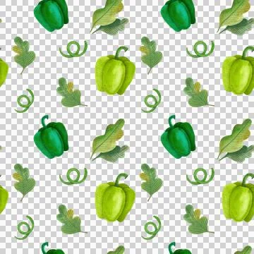 Seamless watercolor pattern with vegetables. Illustrazione stock