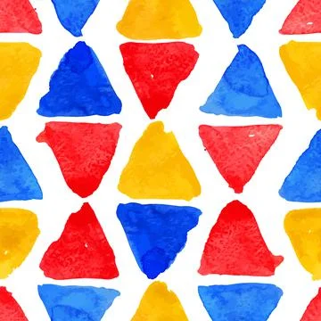 Seamless watercolor triangles Stock Illustration