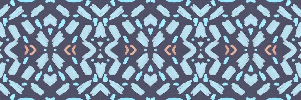 Seamless watercolor triangles pattern. Hand drawn geometric mosaic. イラスト素材