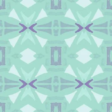 Seamless watercolor triangles pattern. Hand drawn geometric mosaic. Illustrazione stock