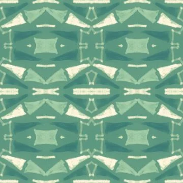 Seamless watercolor triangles pattern. Hand drawn geometric mosaic. Illustrazione stock