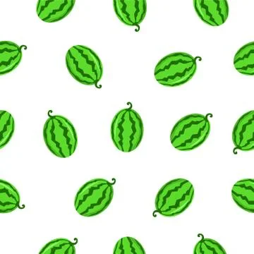 Seamless watermelon icon. Watermelon vector pattern background Stock Illustration